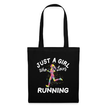 Just A Girl Who Loves Runningelegantquoteschristma - Tote Bag - black - Front