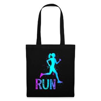 Running Girl pour filles coureusesAmoureux de la course - Sac en tissu - noir - Devant