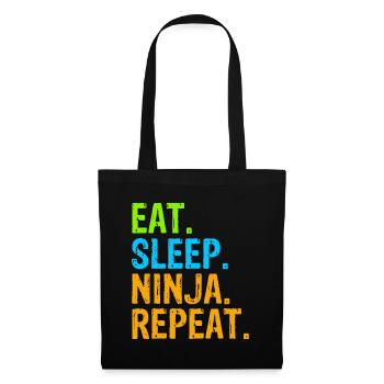 Eat Sleep Ninja Karate Repeat - Tote Bag - black - Front