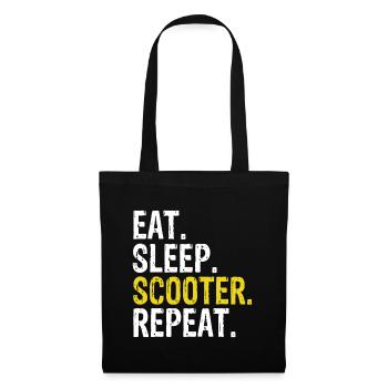 Manger Sleep Scooter Répéter Cadeau - Sac en tissu - noir - Devant