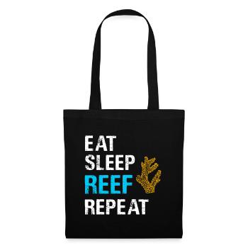 Eat Sleep Reef Repeat Coral Saltwater Aquarium - Tote Bag - black - Front