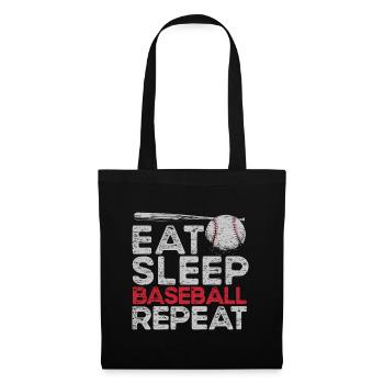 Eat Sleep Baseball Repeat Sport Lover Home Run Str - Tote Bag - black - Front