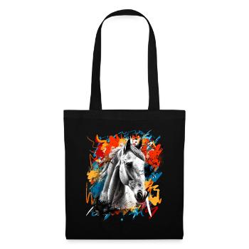 Cheval - Sac en tissu - noir - Devant
