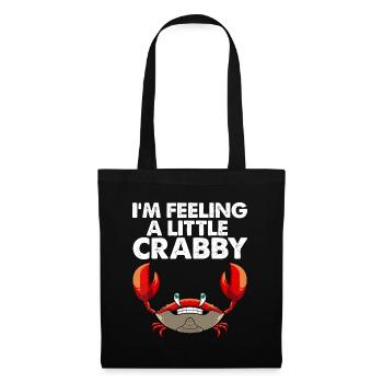 Lustige Krabben-Design für Männer Frauen Crabby Crabbing Cr - Stoffbeutel - Schwarz - Vorne