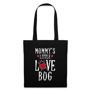 Mommys Little Valentinstag Geschenke für Kinder Cute L - Stoffbeutel - Schwarz - Vorne