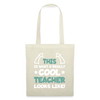 Professeur cool drôle disant enseigner aux étudiants hommes wom - Sac en tissu - nature - Devant