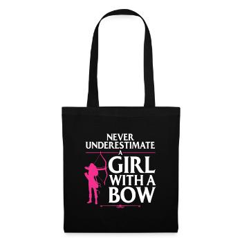 Funny Archery Design For Girls Women Bowhunter - Tote Bag - black - Front