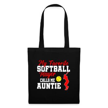 Mon joueur de softball préféré m’appelle ma tante drôle - Sac en tissu - noir - Devant