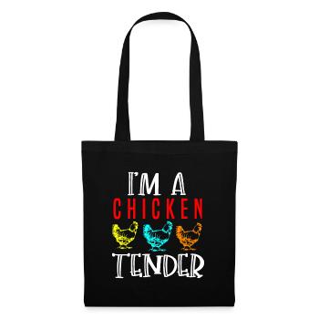Funny I'm a chicken Tender Gifts Birthday Party ac - Tote Bag - black - Front