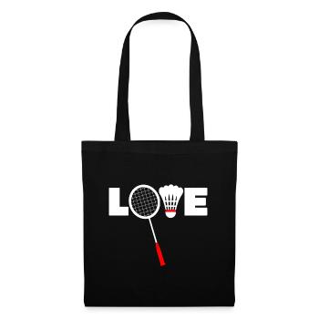 Badminton T-shirt - LOVE T-Shirtamerican badminton - Tote Bag - black - Front