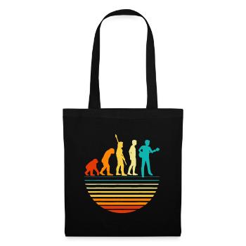 Retro-Gitarrist, Gitarrist I Vintage Evolution - Stoffbeutel - Schwarz - Vorne