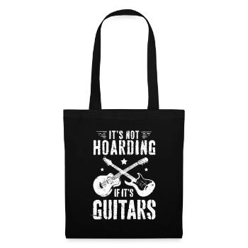 It's Not Hoarding If It's Guitars Player Funny Gui - Tote Bag - black - Front