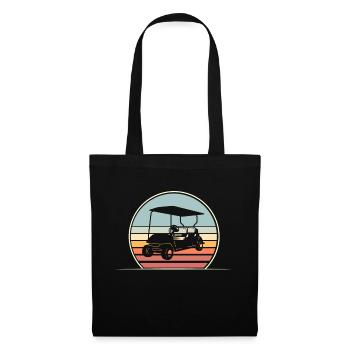 Golf Golfer - Stoffbeutel - Schwarz - Vorne