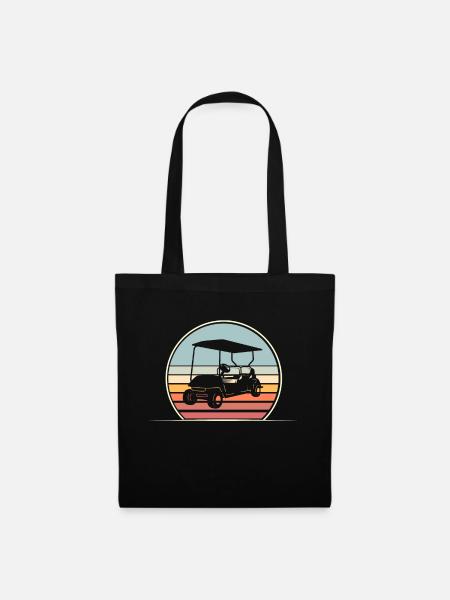 Golf Golfer - Stoffbeutel - Schwarz