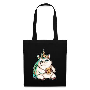 Biscuit licorne - Sac en tissu - noir - Devant