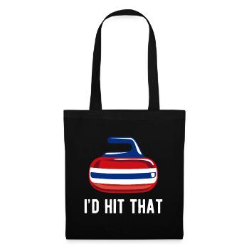 Drôle « I’d Hit That » équipe de curling balayant Rock Gi - Sac en tissu - noir - Devant