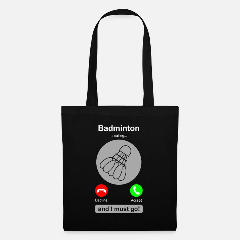 Lustige Badminton-Idee Badminton Calling Zitat Badmi - Stoffbeutel - Schwarz