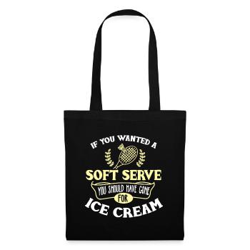 Badminton Idee Joke Soft Serve Zitat Badminton Pla - Stoffbeutel - Schwarz - Vorne
