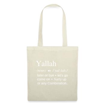 Yallah Arabic Lebanese Word Definition Funny - Tote Bag - nature - Front