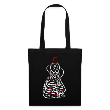 Soufisme Arabe Islamique Calligraphie idée Cadeau - Soufi - Sac en tissu - noir - Devant