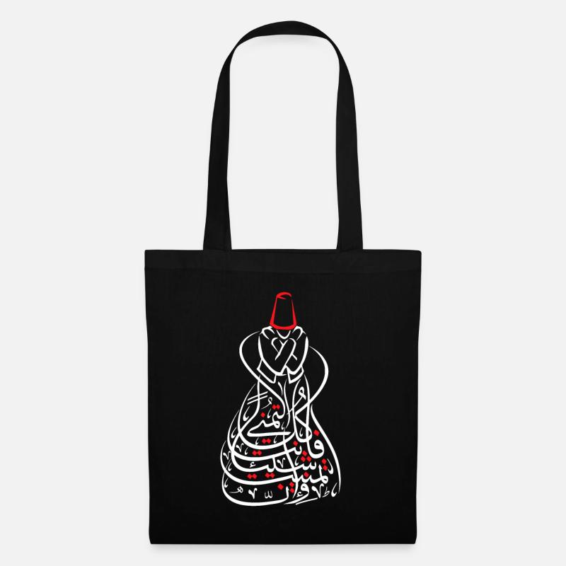 Sufismus Islamisch Arabisch Kalligraphie Idee Geschenk - Sufi - Stoffbeutel - Schwarz