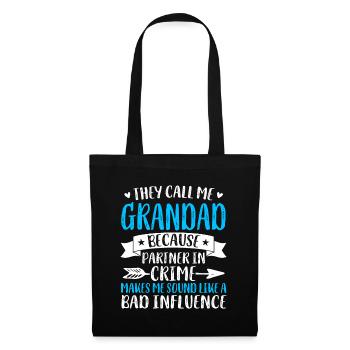 Fête des pères de la famille Ils m’appellent Grand-père partenaire dans - Sac en tissu - noir - Devant