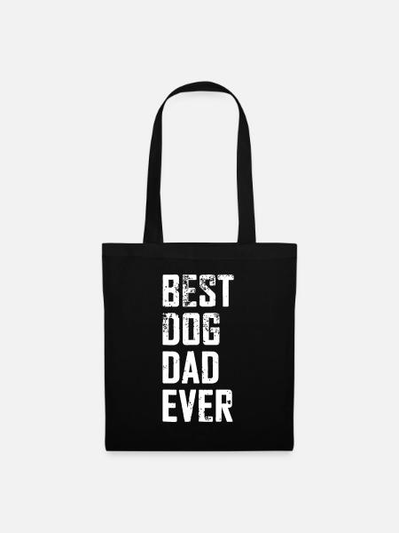 Mens Funny Father Day - Vintage Best Dog Dad Ever - Sac en tissu - noir
