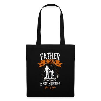 Fisherman Dad Daddy And Son Fishing Fathers Day Ou - Tote Bag - black - Front