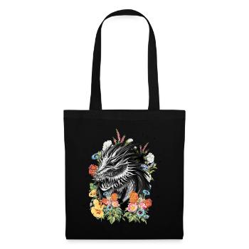 Dragon Flowers - Tote Bag - black - Front