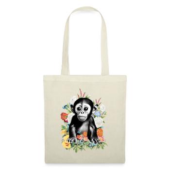 Fleurs de singe - Sac en tissu - nature - Devant