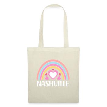 Nashville Tennessee für Frauen Rainbow Heartsbiking - Stoffbeutel - Natur - Vorne