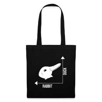 Rabbit Duck Graph Math Pâques - Sac en tissu - noir - Devant