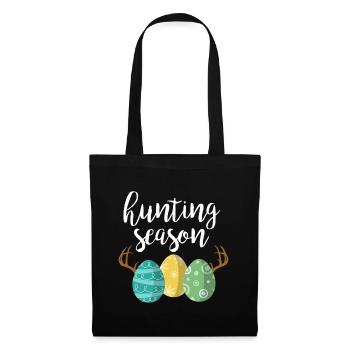 Hunting Season - Cute Bunny Funny Eastereaster hol - Tote Bag - black - Front
