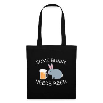 Some Bunny Needs Beer Funny Easter Drinking - Tote Bag - black - Front