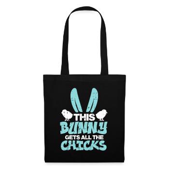 Ce lapin obtient tous les poussins mignons garçons de Pâques enfants t - Sac en tissu - noir - Devant