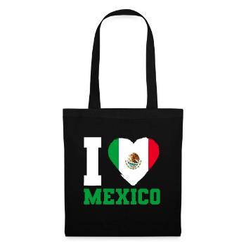Drapeau mexicain J’aime le Mexique - Sac en tissu - noir - Devant
