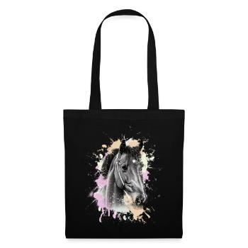 Cheval - Sac en tissu - noir - Devant
