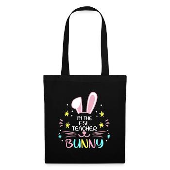 I'm The ESL Teacher Bunny Easter Day Rabbit Family - Tote Bag - black - Front