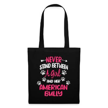 Ne vous tenez jamais entre une fille et sa brute américaine - Sac en tissu - noir - Devant
