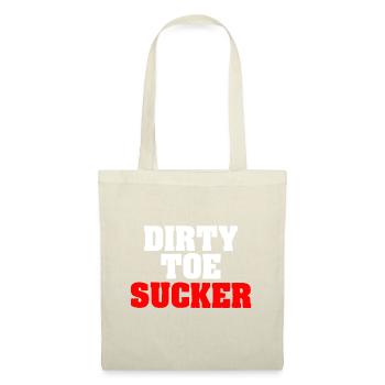 Dirty Toe Sucker | Naughty Adult Foot Fetish Gifts - Tote Bag - nature - Front