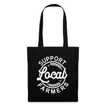 Soutenez votre grain fermier local pour hommes femme funn - Sac en tissu - noir - Devant