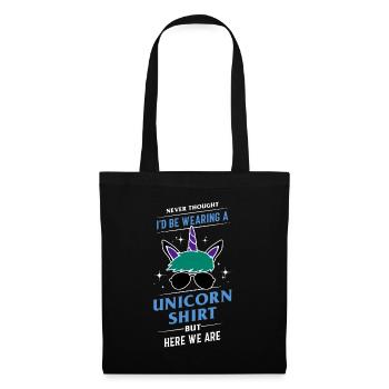 Never Thought I'd Be Wearing A Unicorn - Tote Bag - black - Front