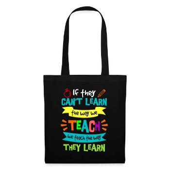 Nous enseignons la façon dont ils apprennent l’éducation spécialisée SPED - Sac en tissu - noir - Devant