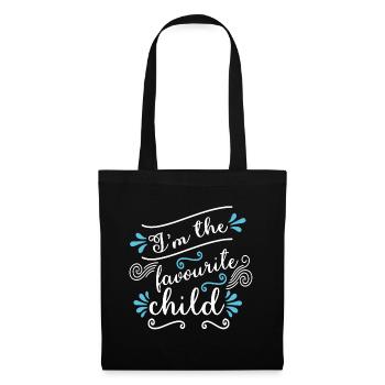 Ich bin das Lieblingskind Lustiger Witz Familien-Matching - Stoffbeutel - Schwarz - Vorne