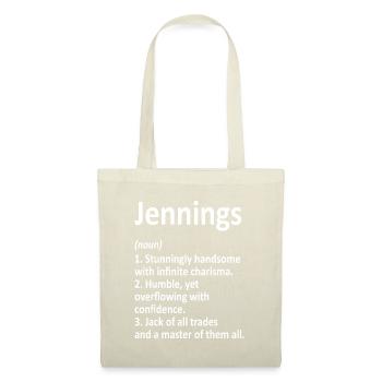 JENNINGS Definition Funny Surname Family Birthday - Tote Bag - nature - Front