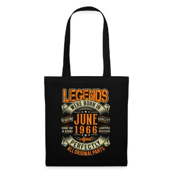 1966 Juin Birthday Legend - Sac en tissu - noir - Devant