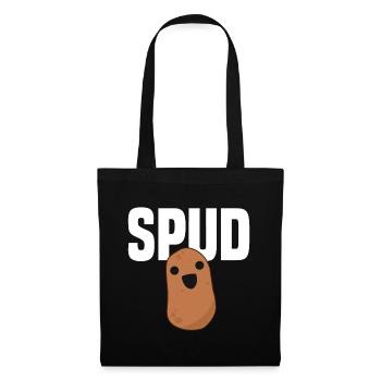 Spud Kawaii Potato - Funny Food Humor Vegan Tee - Tote Bag - black - Front