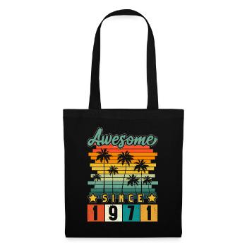 1971 Naissance Anniversaire Année de naissance Millésime - Sac en tissu - noir - Devant