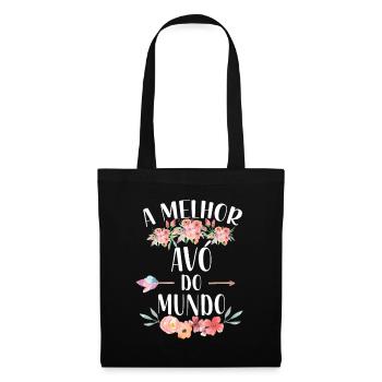 A Melhor Avo Do Mundo Portuguese Grandma Floralnur - Tote Bag - black - Front