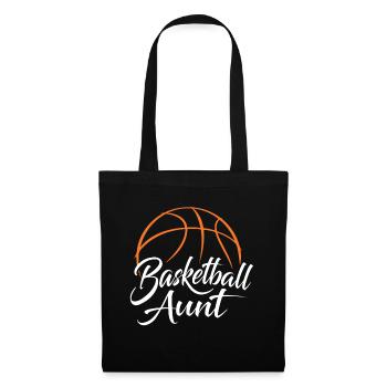 Basketball Tante | Basketball Mama TanteBasketball - Stoffbeutel - Schwarz - Vorne